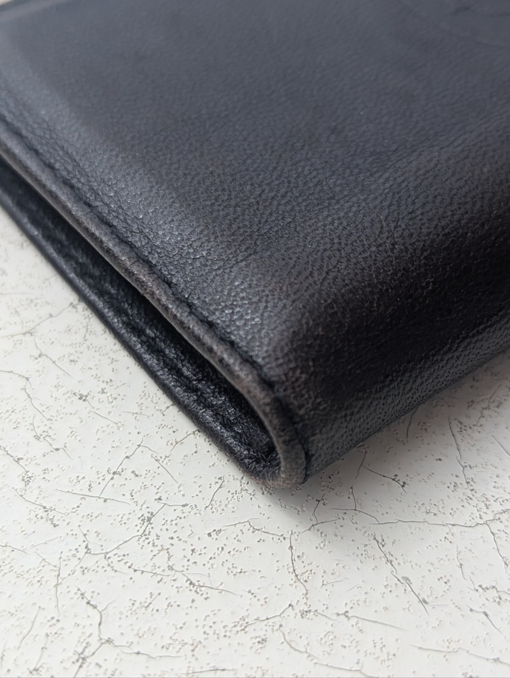 Christian Dior | Vintage Black Leather  Bi-fold Wallet Card Slots Low Profile - Picture 4 of 13